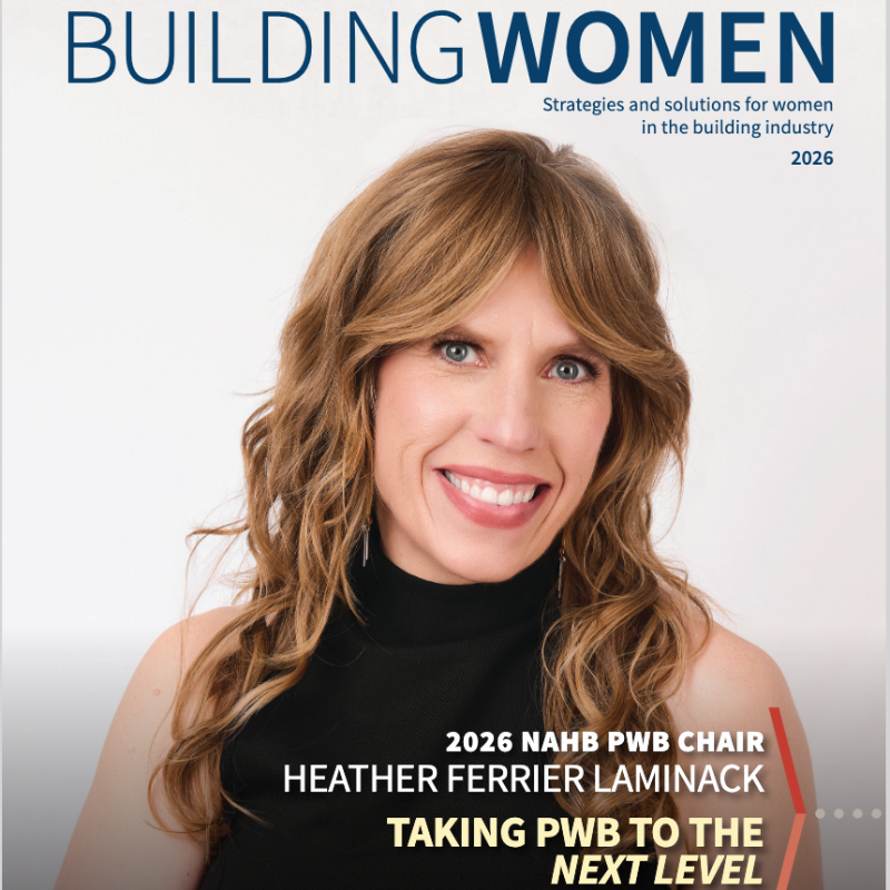 Heather Laminack featured in Building Women Magazine, serving as the 2026 National PWB Chair.